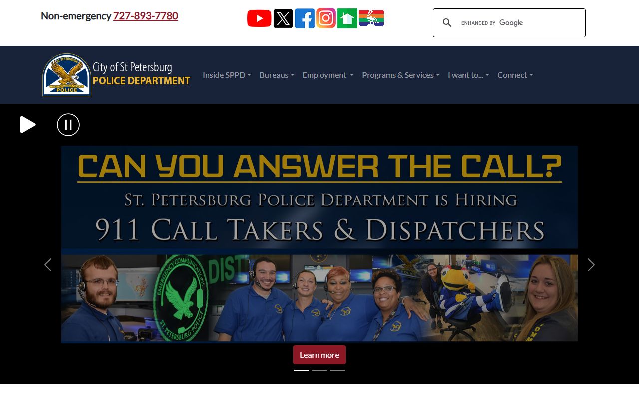 St. Petersburg Police Department information