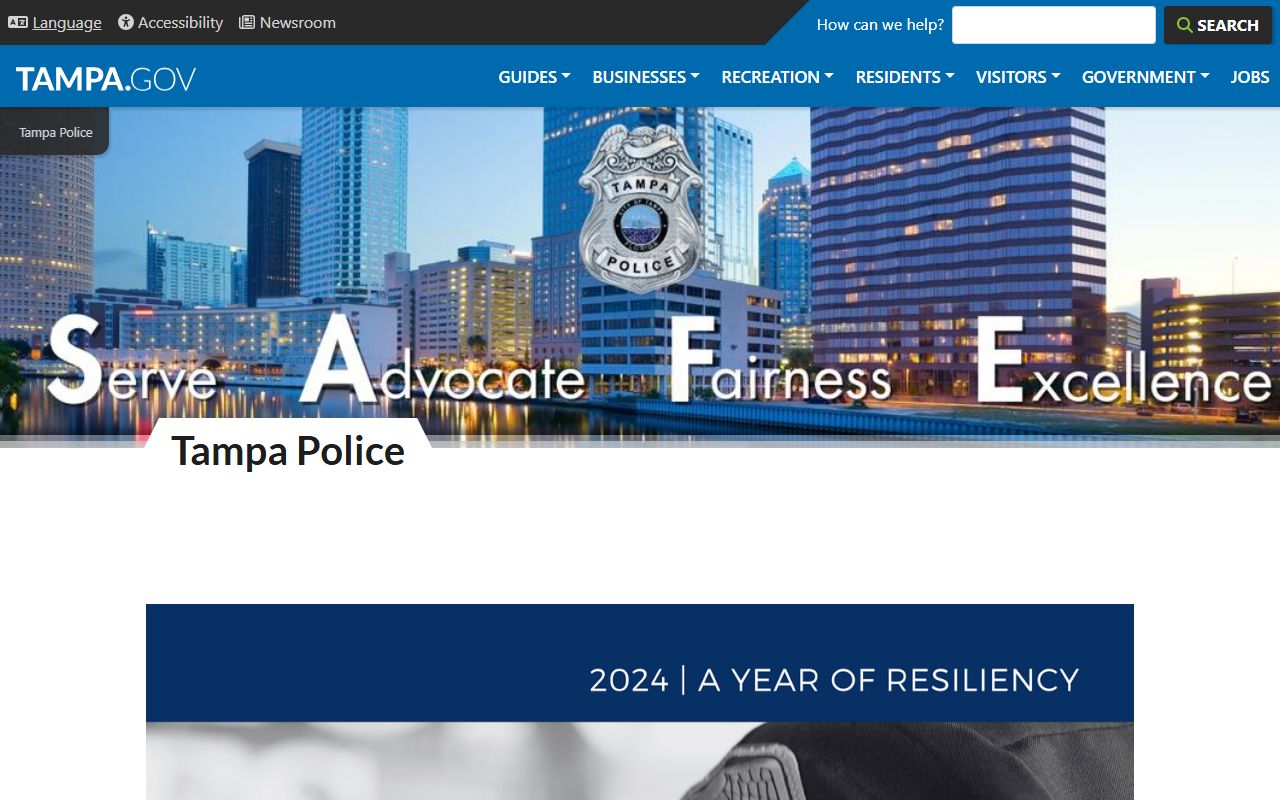 Tampa Police Department information
